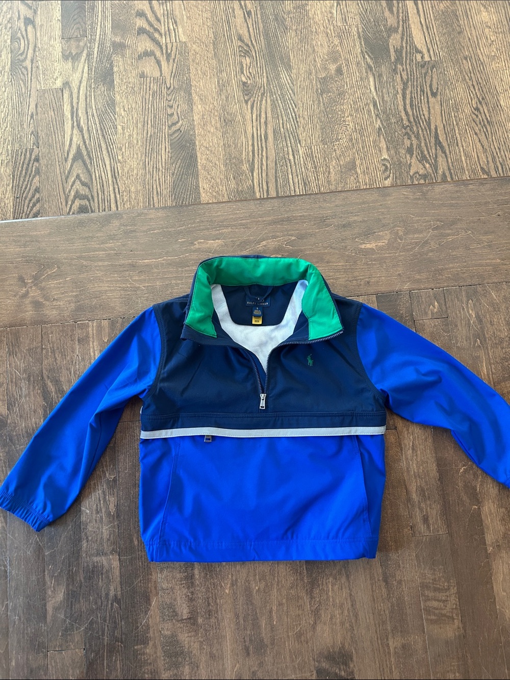 Boys Polo by Ralph Lauren Blue & Navy half zip jacket